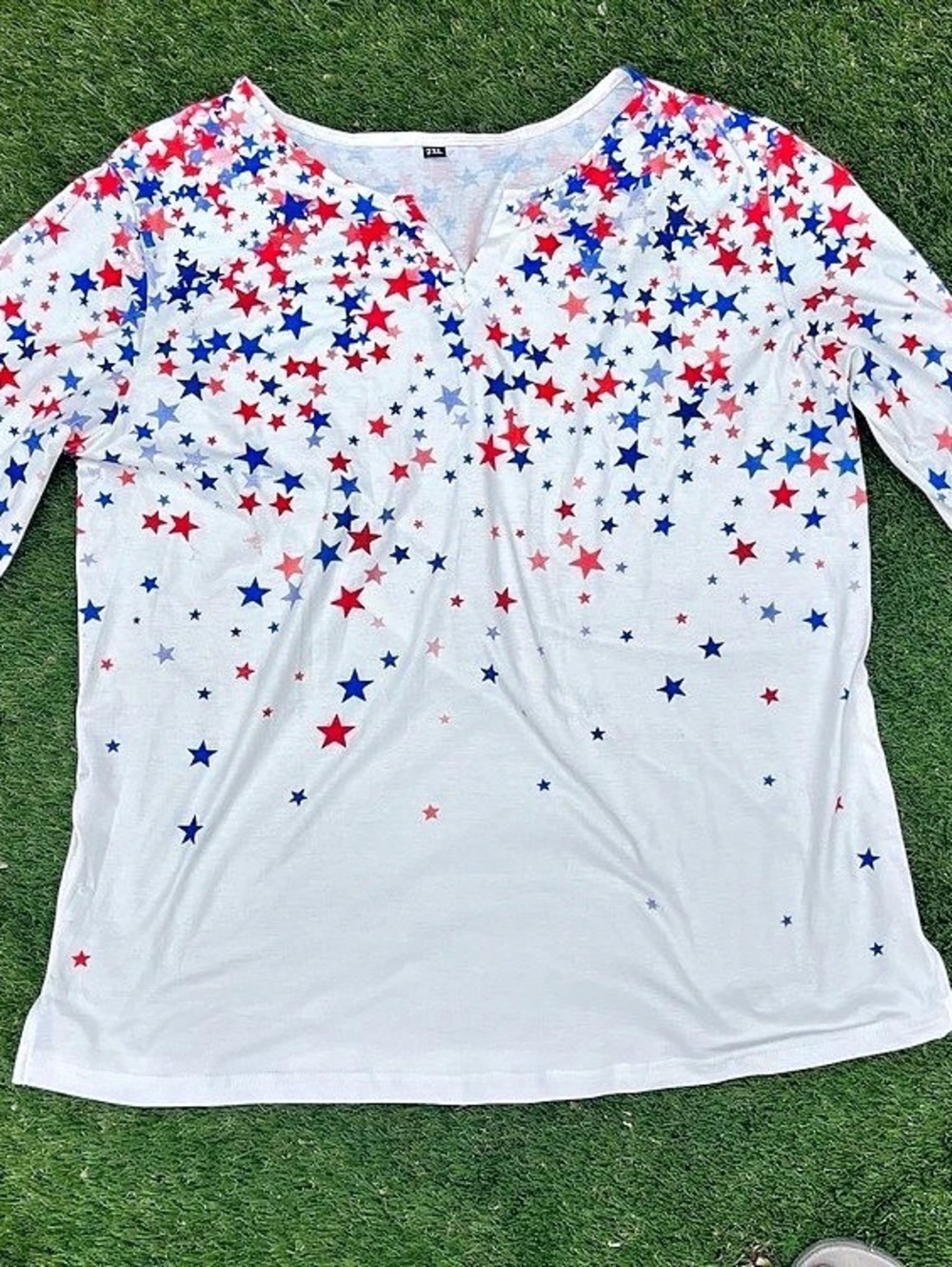Star Print Tunic White 2XL Like New